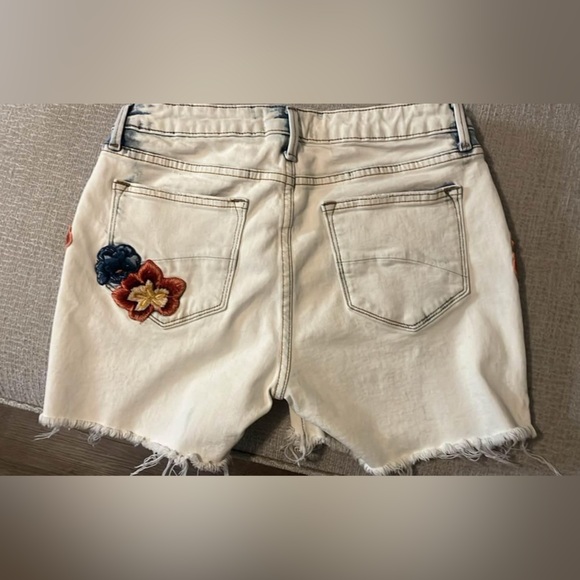 Driftwood Free People Denim Floral Embroidered Cutoff Shorts - Picture 4 of 4